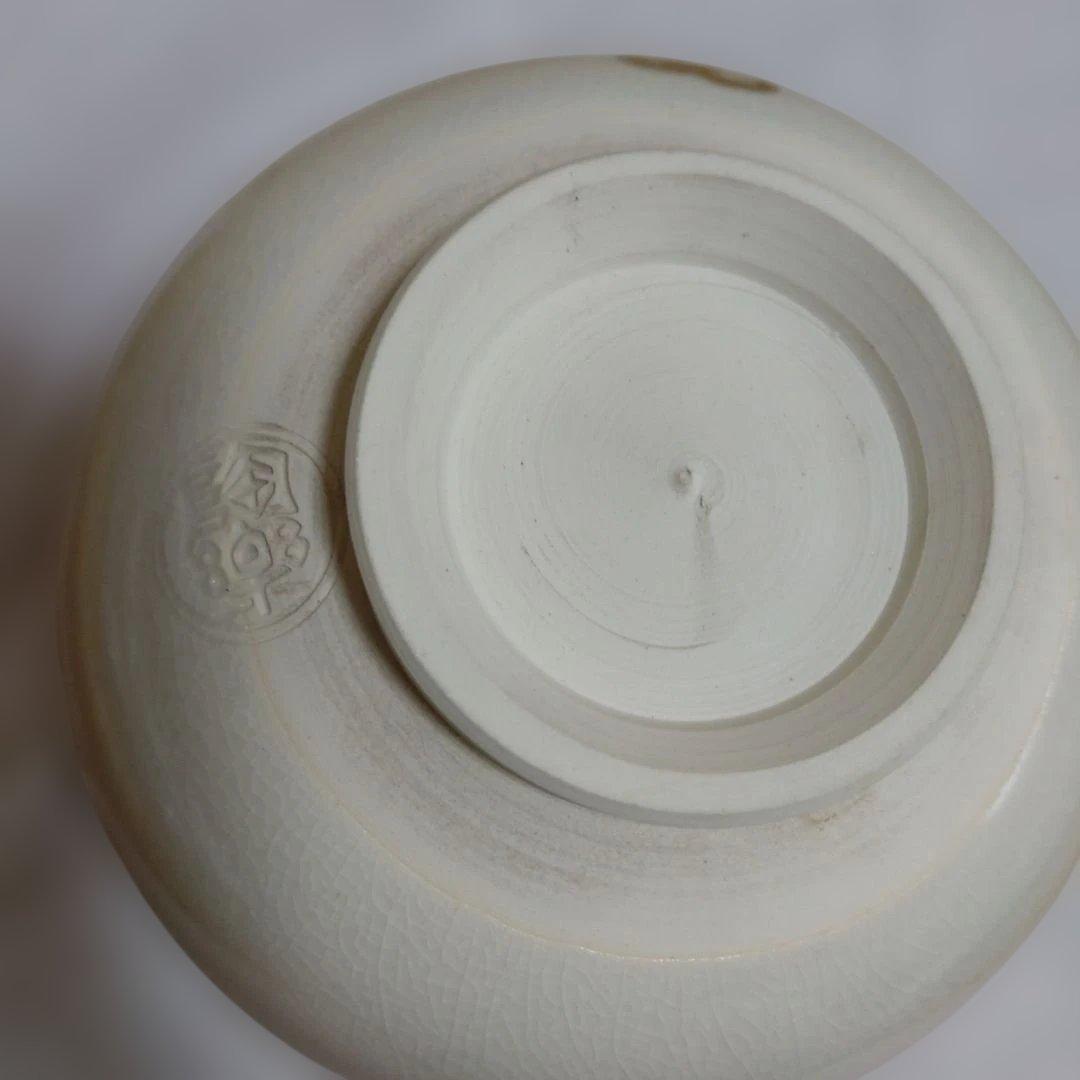 茶道具 　向い鳥茶椀　　　陶楽　森里秀夫作　共箱付