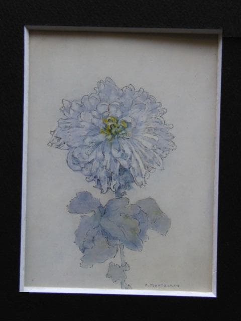 ピート・モンドリアン、『菊』、希少な画集より、新品高級額