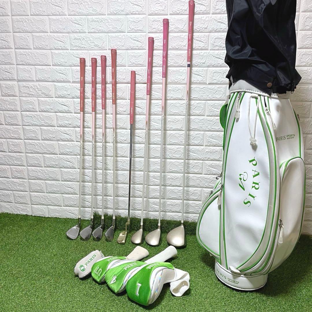 PARIS 初心者に優しいセット かわいい レディースゴルフクラブ8本セット