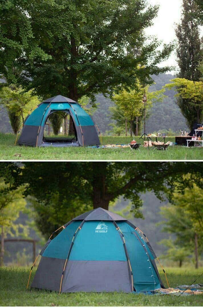 新品通気性簡単設営ワンタッチテント キャンプ アウトドア用品ファミリー