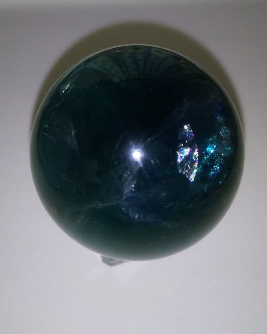 希少色 ブルー グリーン フローライト スフィア