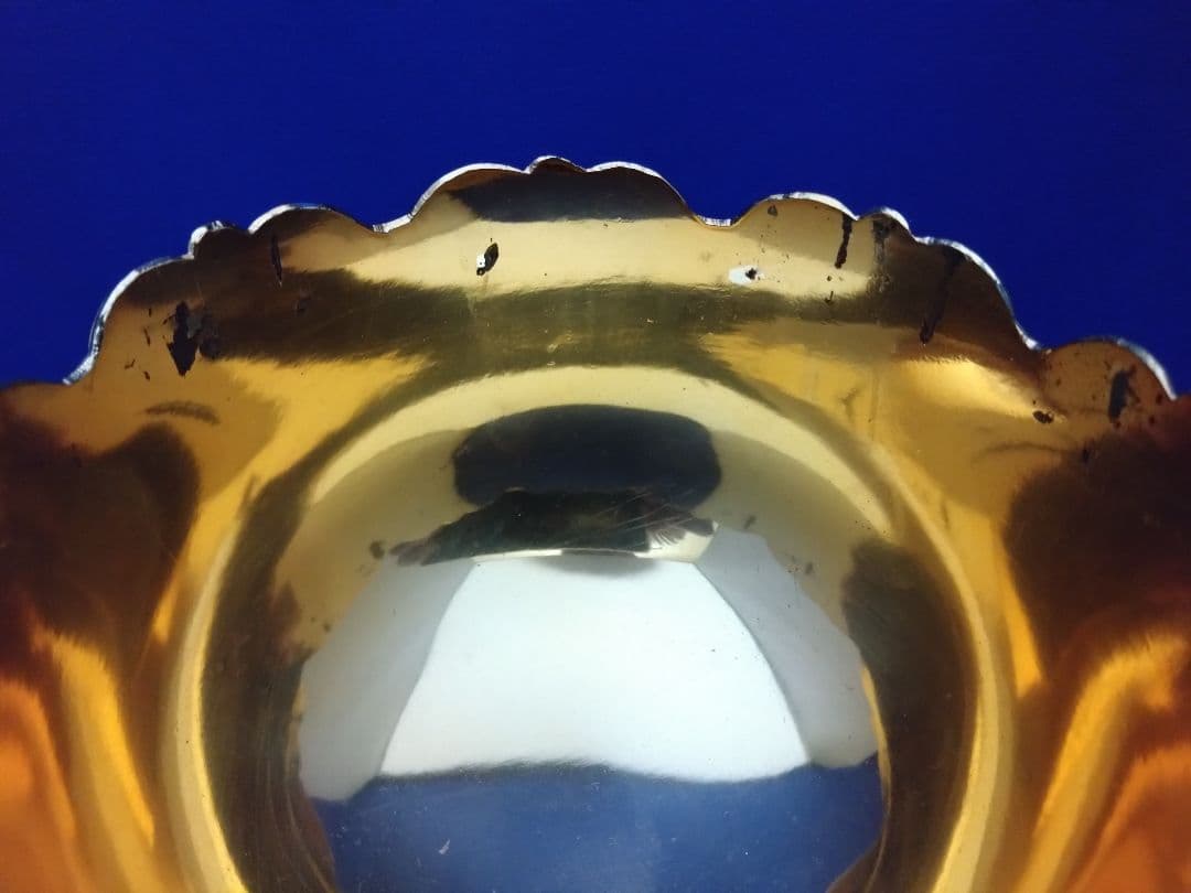 英国アンティーク 1950s 銀メッキ ライオンヘッド 飾壺 重厚805g