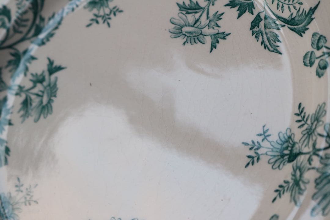 LONGCHAMPS デイジー　ブルーグリーン　デザート　プレート　フランス