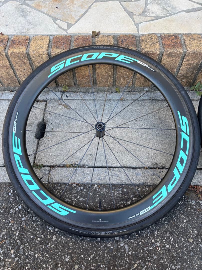 scope r5c リムブレーキ　チェレステ 前後セット