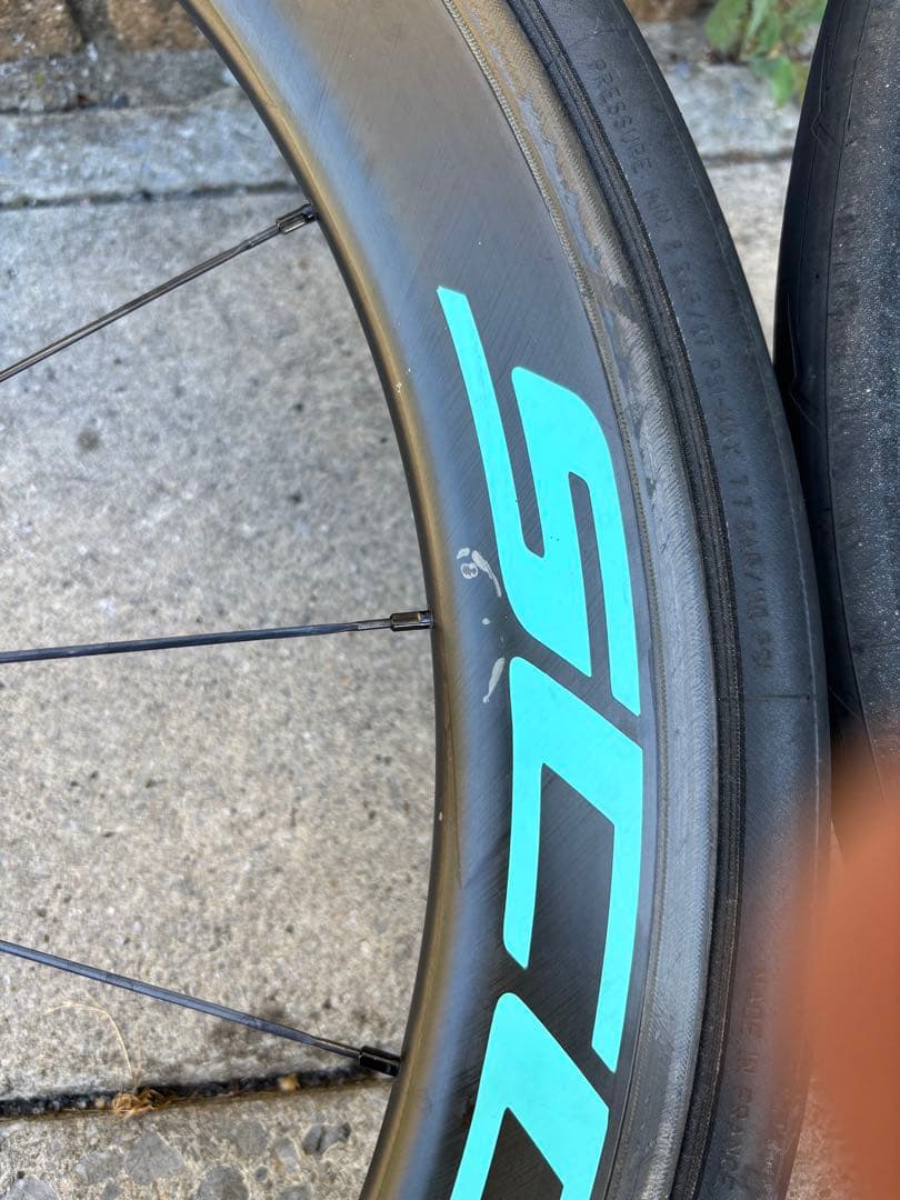 scope r5c リムブレーキ　チェレステ 前後セット