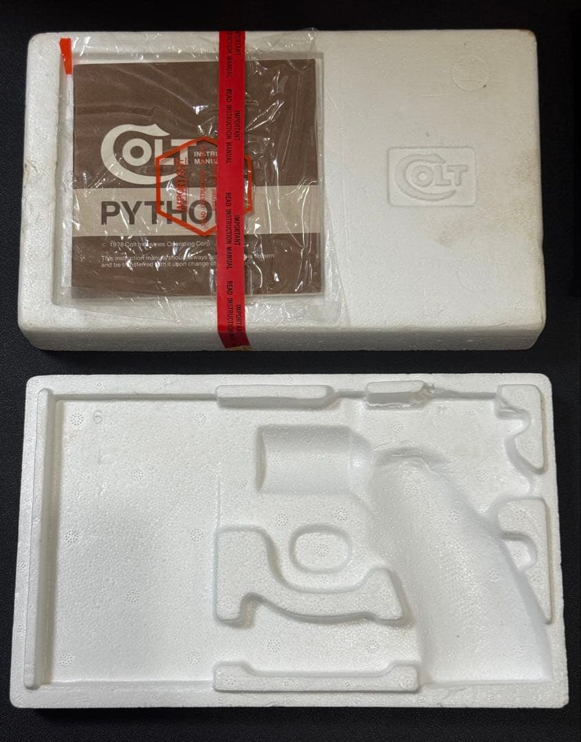 【実物】コルト社純正 パイソン 3rd 前期 空箱・木製グリップ スクリュー他