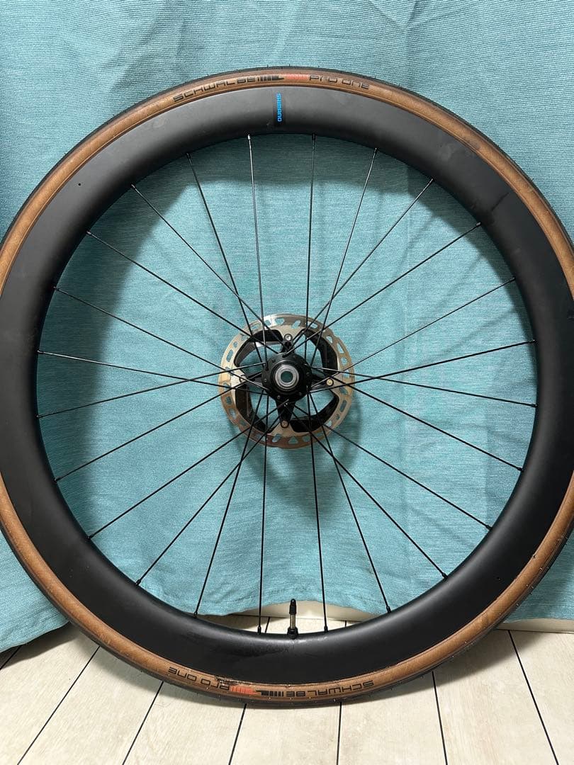 【走行200km未満】SHIMANO105カーボンホイール C46 F/Rセット