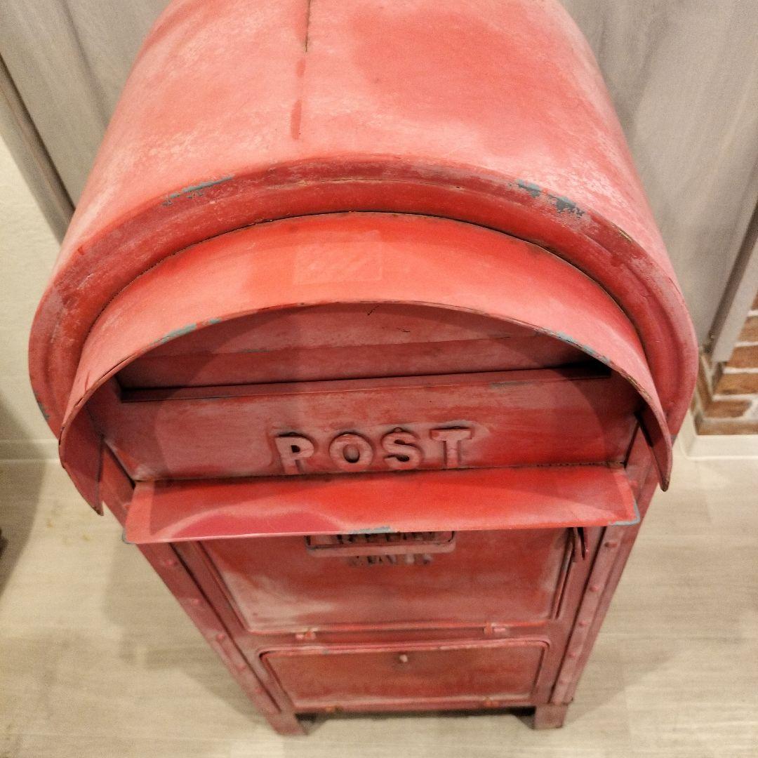 【値下げレトロ】郵便ポスト（赤）　アンティーク