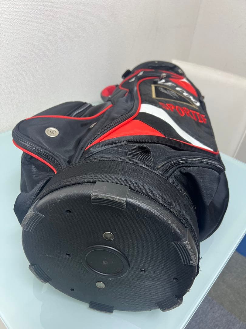 le coq sportif キャディバッグ ブラック レッド