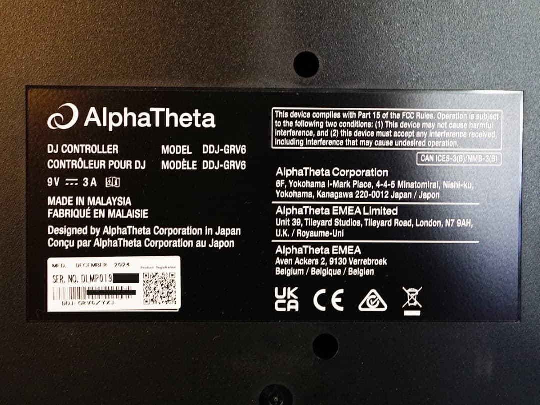 ラビ　AlphaTheta DDJ-GRV6 外箱あり