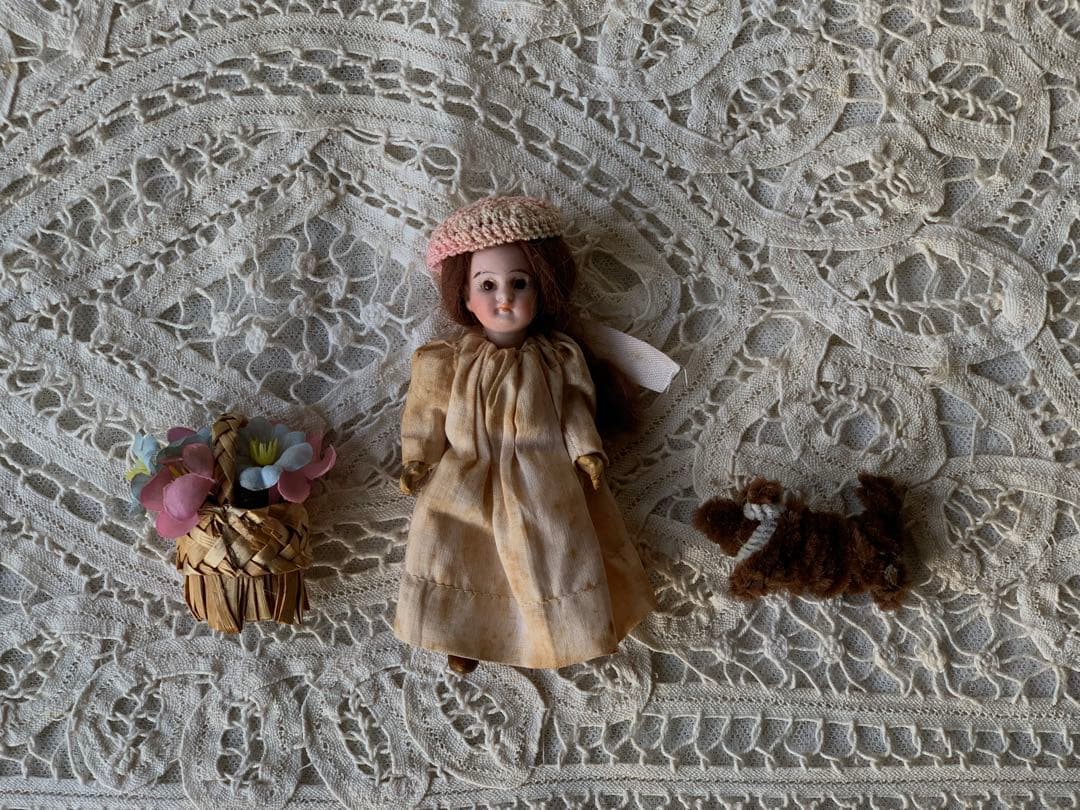 フランスアンティーク 希少 フレンチミニョネット ビスクドール