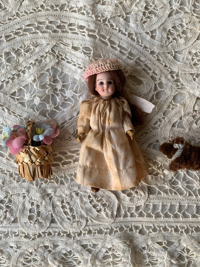 フランスアンティーク 希少 フレンチミニョネット ビスクドール