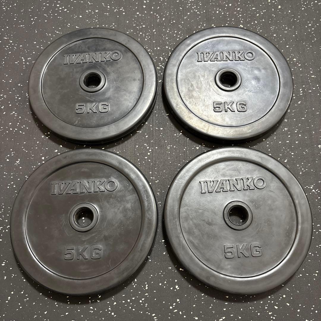 IVANKO ラバープレート 5kg 4枚セット Φ28mm ②
