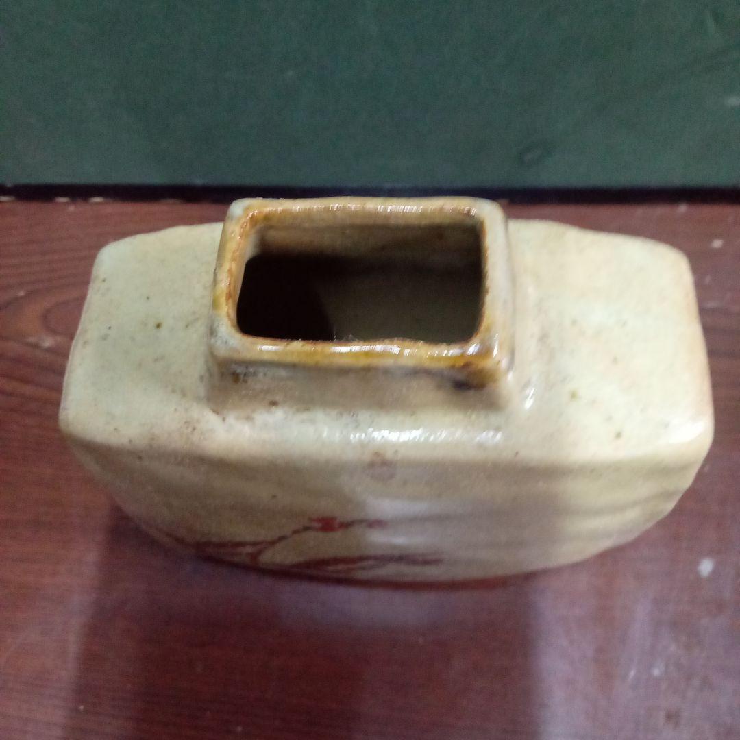 扁壺花瓶 木製箱付きサイズ高１７センチ、横１６センチ、