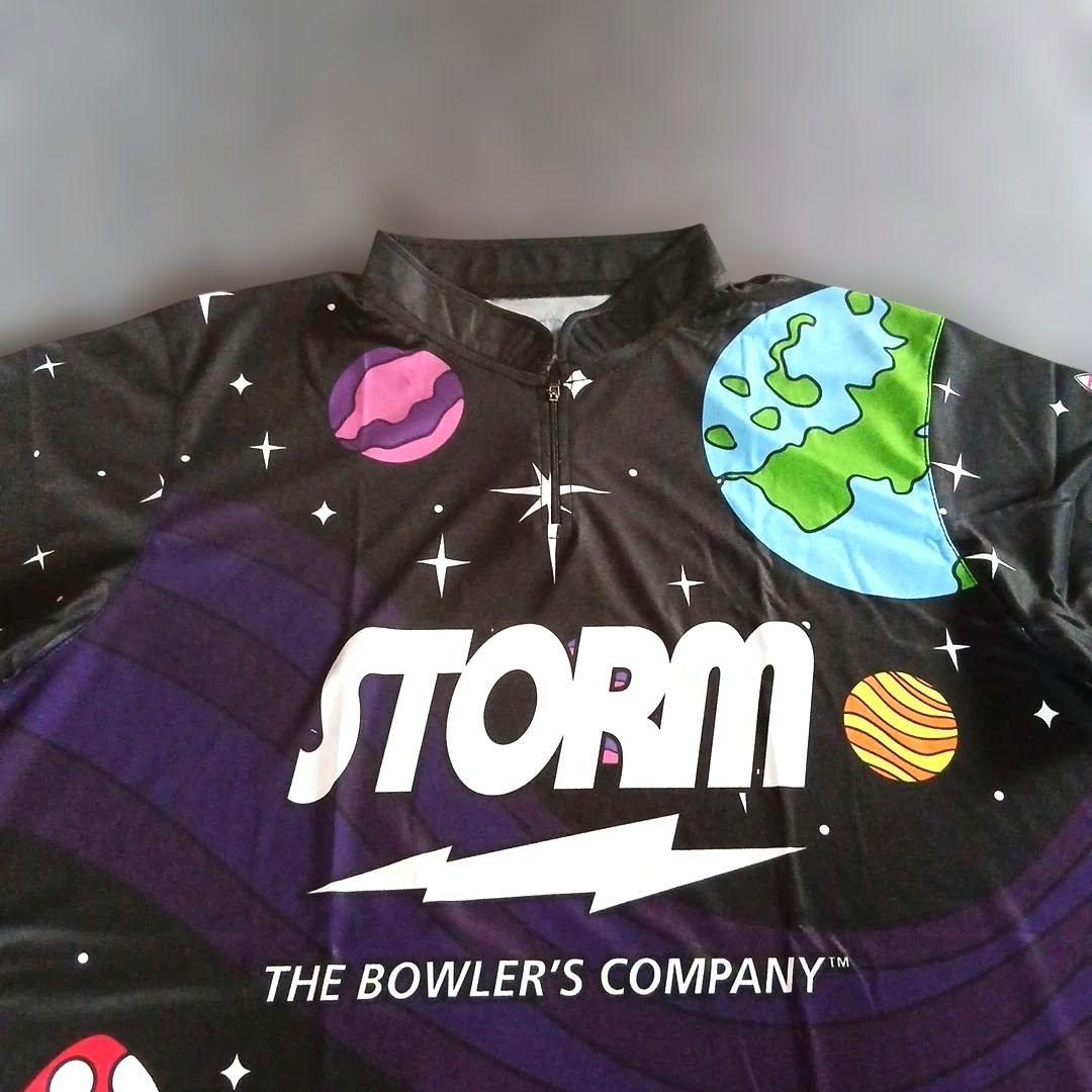 新品✨ボウリングウェア　STORM　日本サイズ2XL　ブラック　宇宙人　大きめ