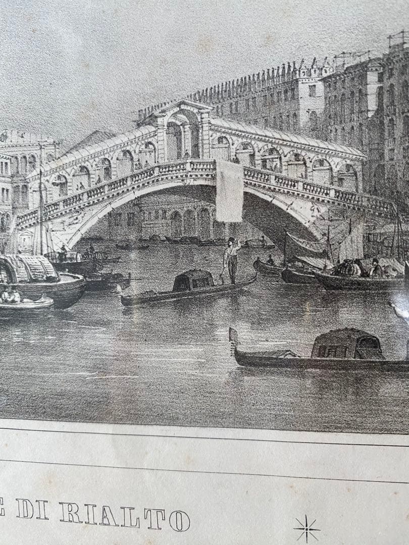 期間限定価格❗️1800年後半　銅版　ベネチア　パリの高級アンティーク画廊で購入