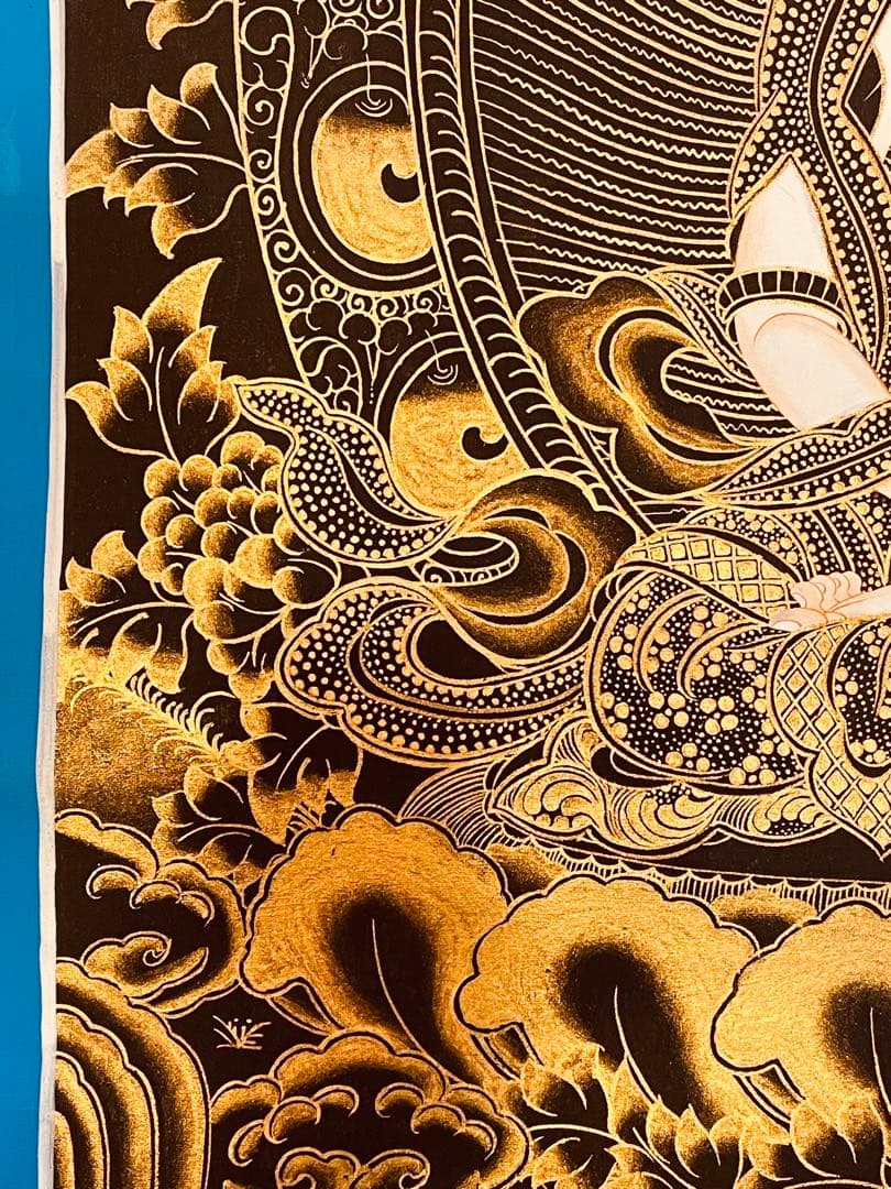 チベット密教 仏画 四面大日如来 ヴァイローチャナ 曼荼羅 手描き 一点物 新品