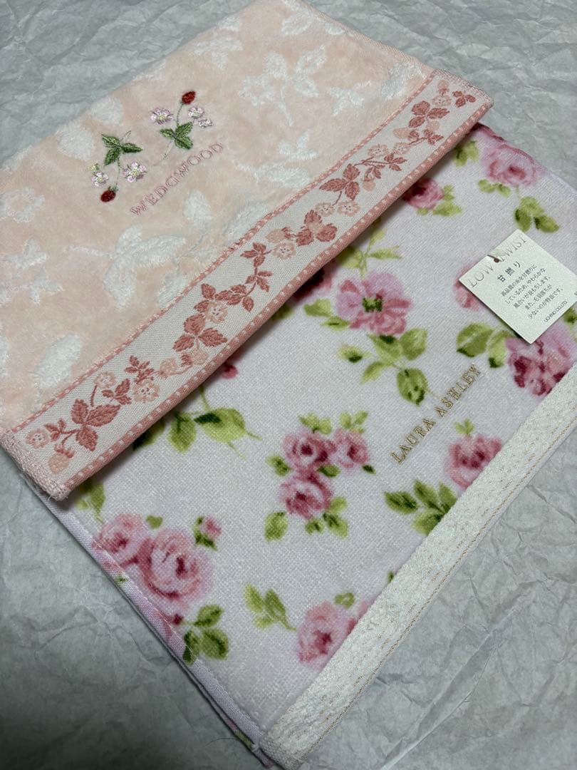 ウェッジウッド♡ローラアシュレイ♡フェイスタオルセット♡