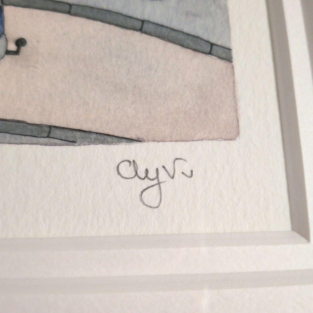 Clyv クリーブ版画「粋な町」258/300 鉛筆サイン　ジクレー フランス