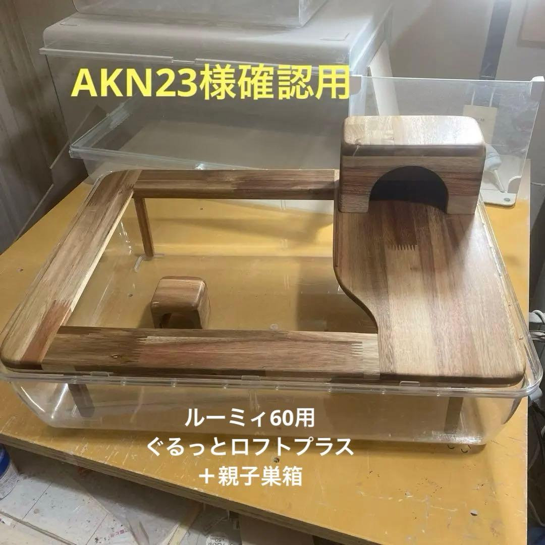 AKN23様確認用　ハムスター　ルーミィ60用　ぐるっとロフトプラス　＋　巣箱