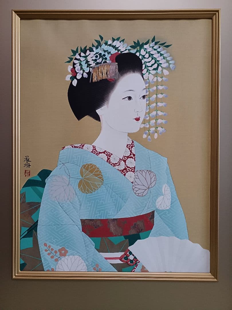 ◆加藤晨明　「舞妓」　手摺木版画　限定200部　彫師：文寿礼二　摺師：松永安生◆