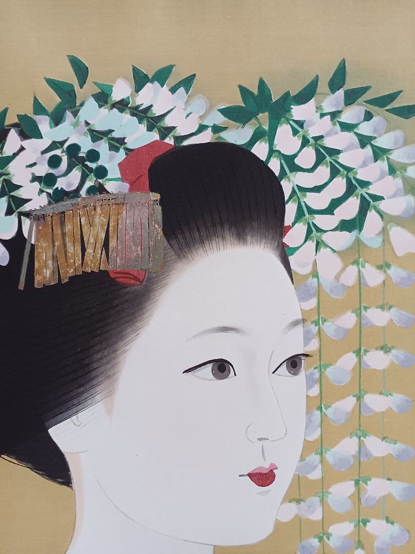 ◆加藤晨明　「舞妓」　手摺木版画　限定200部　彫師：文寿礼二　摺師：松永安生◆