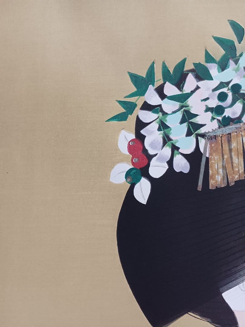 ◆加藤晨明　「舞妓」　手摺木版画　限定200部　彫師：文寿礼二　摺師：松永安生◆