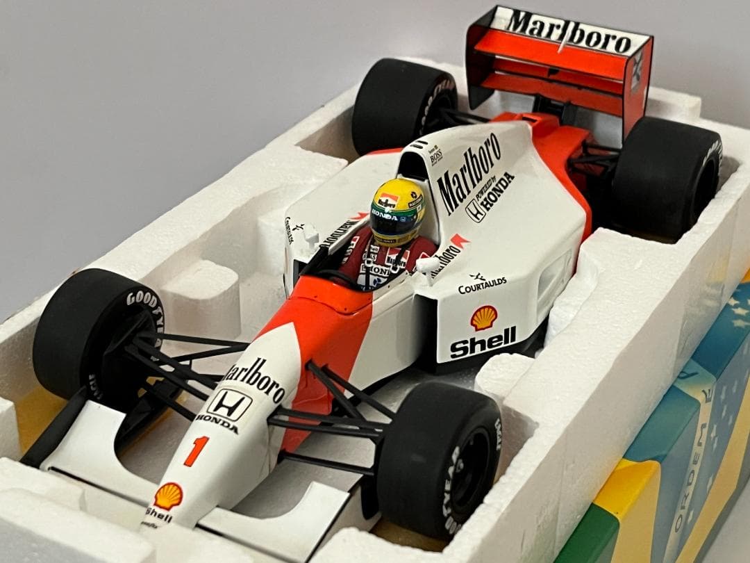 ミニチャンプス 1/18 McLaren Honda MP4/7 A.セナ 箱付