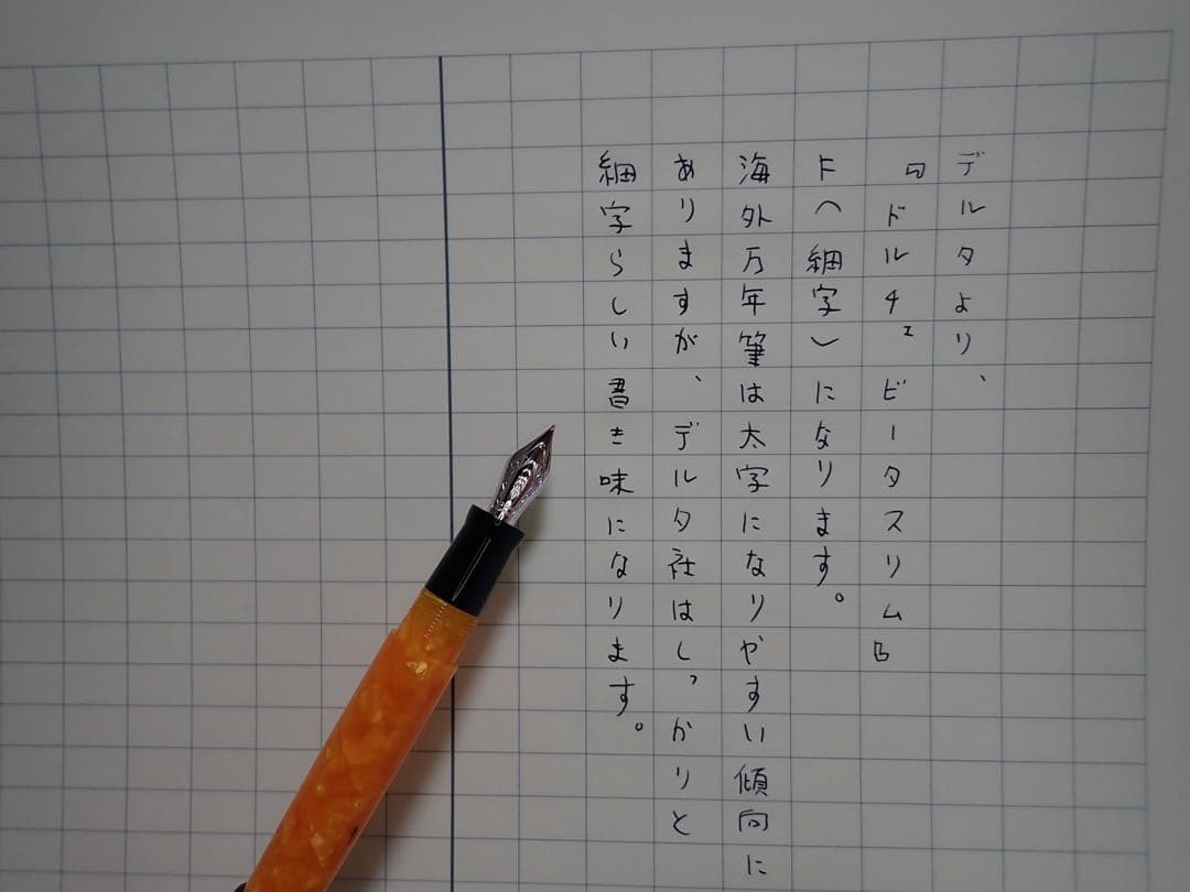 デルタ｜ドルチェビータ スリム｜F（細字）｜元箱説明書セット｜万年筆｜廃番品