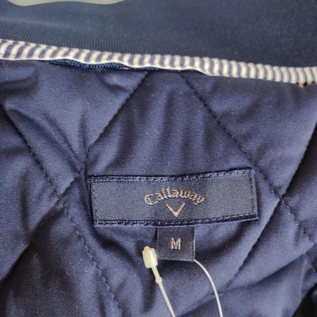 キャロウェイゴルフ　中綿ダウン　ベスト　ストライプ　白　紺　新品