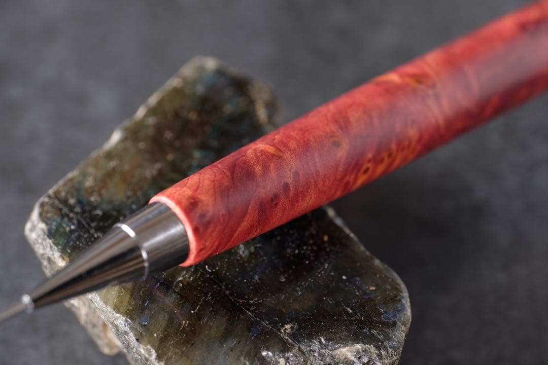 PG5木軸カスタム0182　高村杢工房 製図用シャープペンシル　紫杉(紫紅杉)瘤