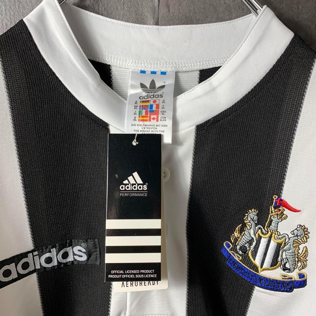 【★ニューカッスル】 アディダス サッカー 95年 レトロ ユニフォーム 2XL