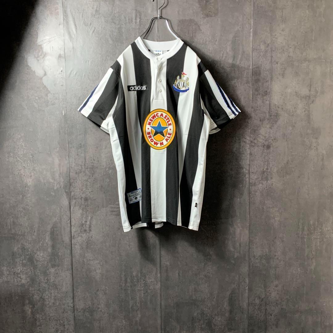 【★ニューカッスル】 アディダス サッカー 95年 レトロ ユニフォーム 2XL