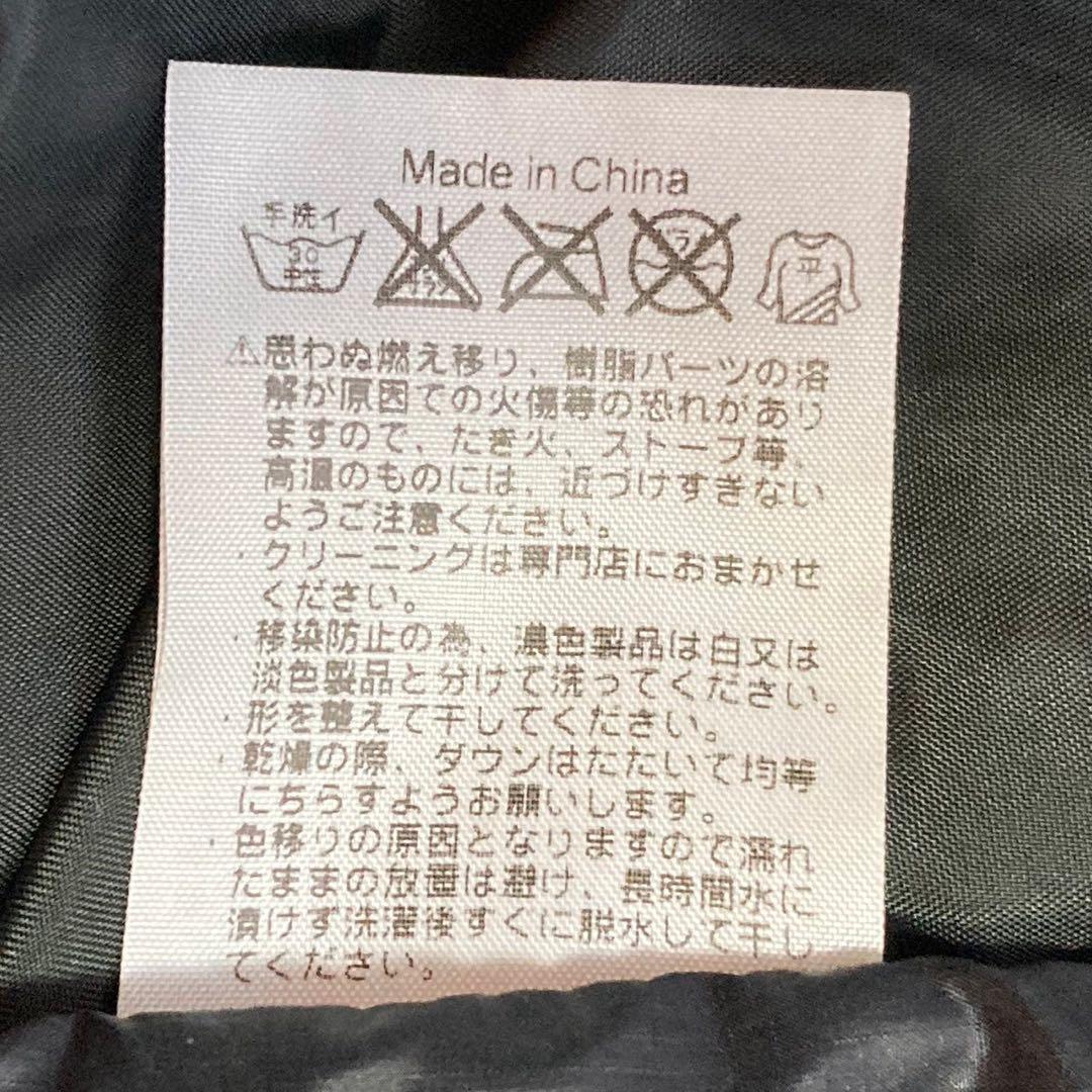 ◆kappa ロングダウン　ベンチコート　ブラック　ロゴ　フード　M