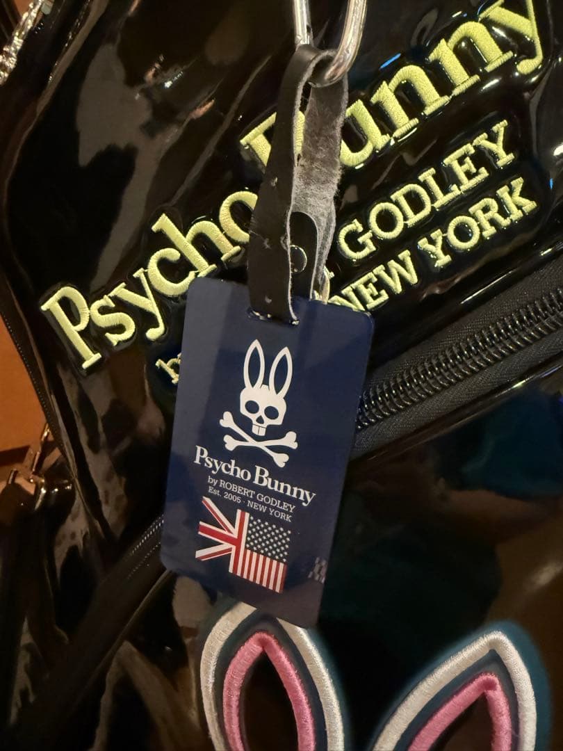 美品⭐︎Psycho Bunny ゴルフバッグ・キャディバッグ　ネームプレート付き