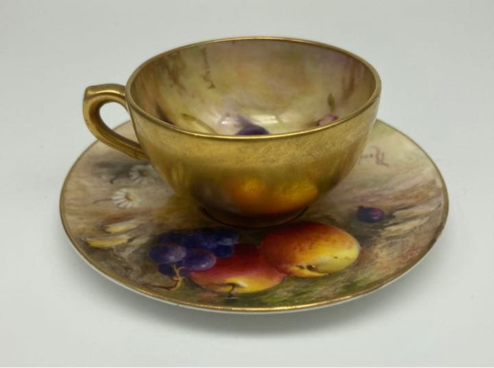 ロイヤルウースター ペインテッドフルーツ アンティーク カップ&ソーサー ④