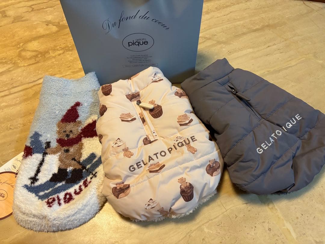 GELATO PIQUE 中綿ベスト&スキーベア　Mサイズ
