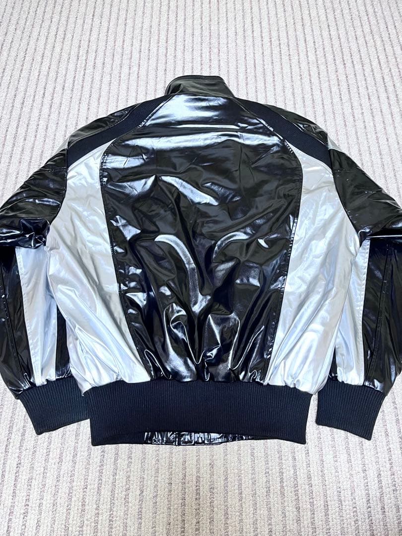 MIZUNO 高校野球部 グランドコート グラコン ジャンパー 黒＆銀 光沢