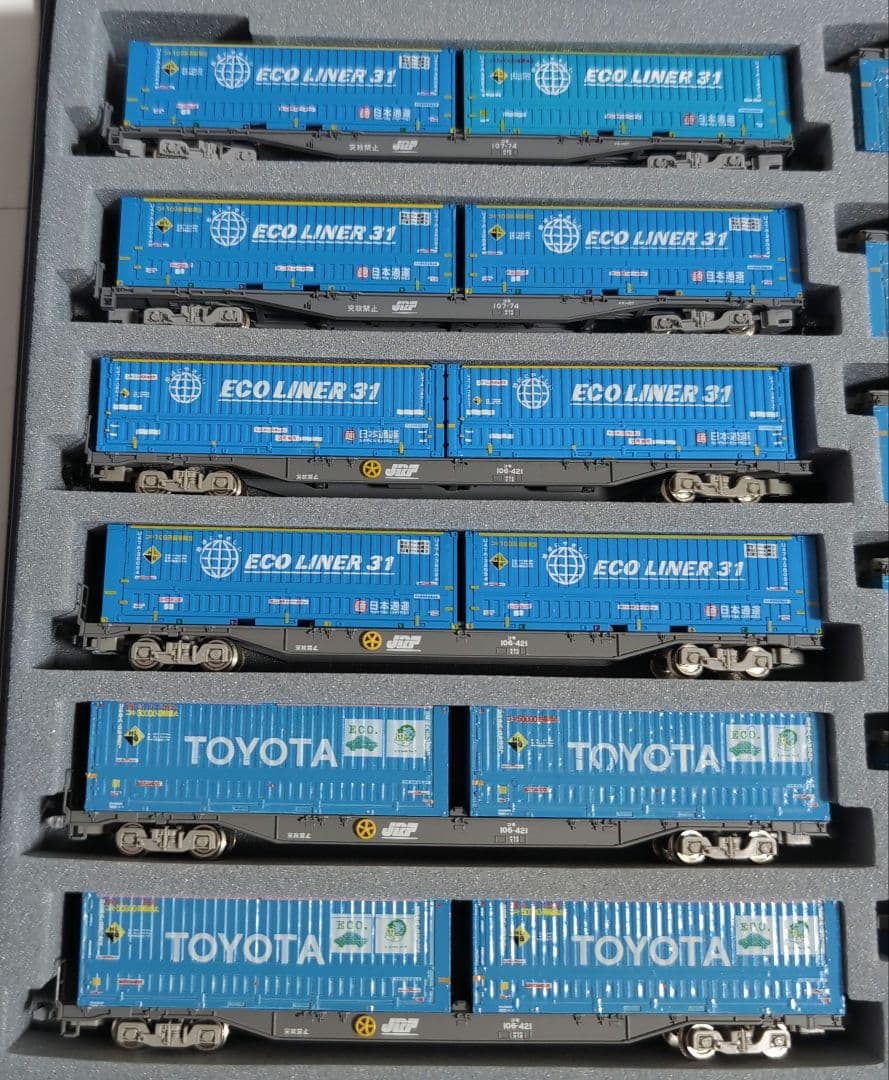KATO EF66-27　トヨタコンテナ塗替品　コキ20車+4車　中古品