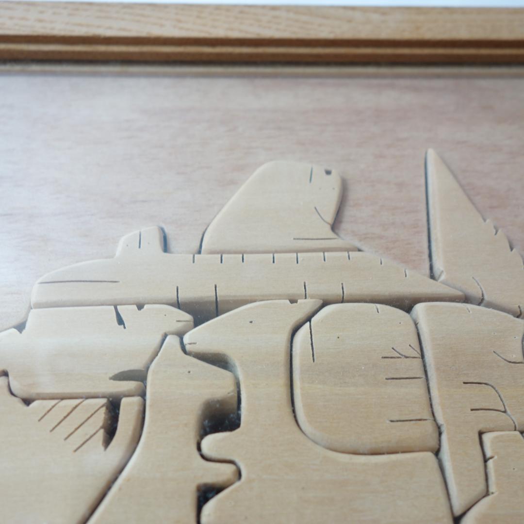 ヴィンテージ  奥嶋雅一　アニマルパズル　木製立体パズル