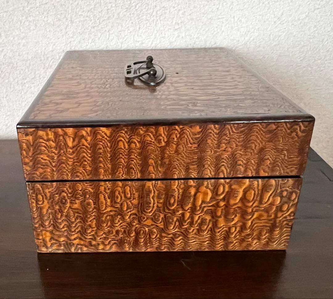 アンティーク木箱 小物収納 美木目