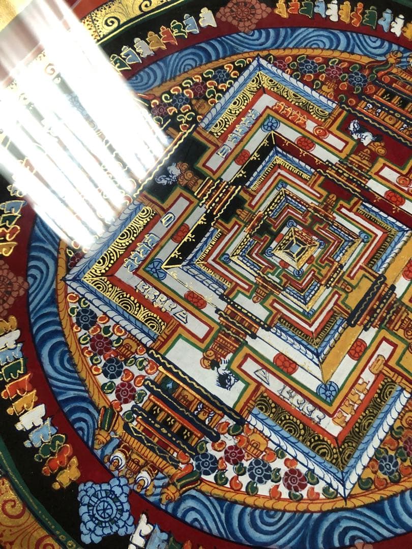 マンダラ タンカ 仏画 肉筆　サイン有り