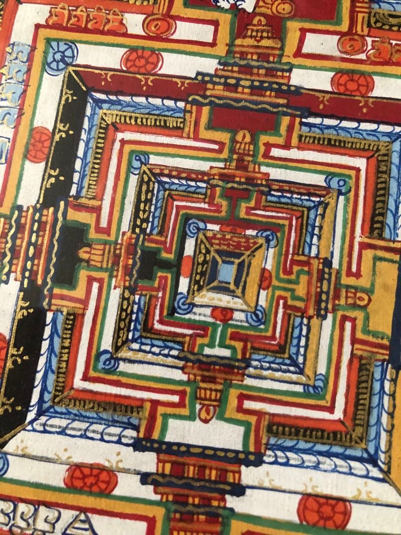 マンダラ タンカ 仏画 肉筆　サイン有り