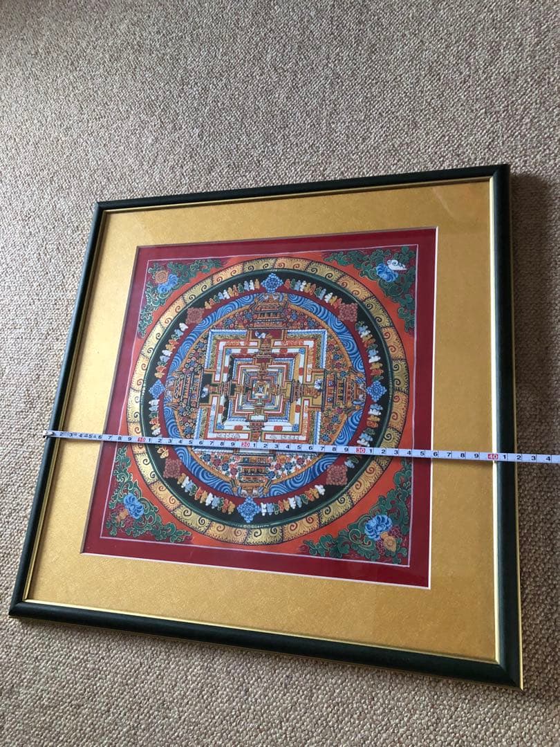 マンダラ タンカ 仏画 肉筆　サイン有り