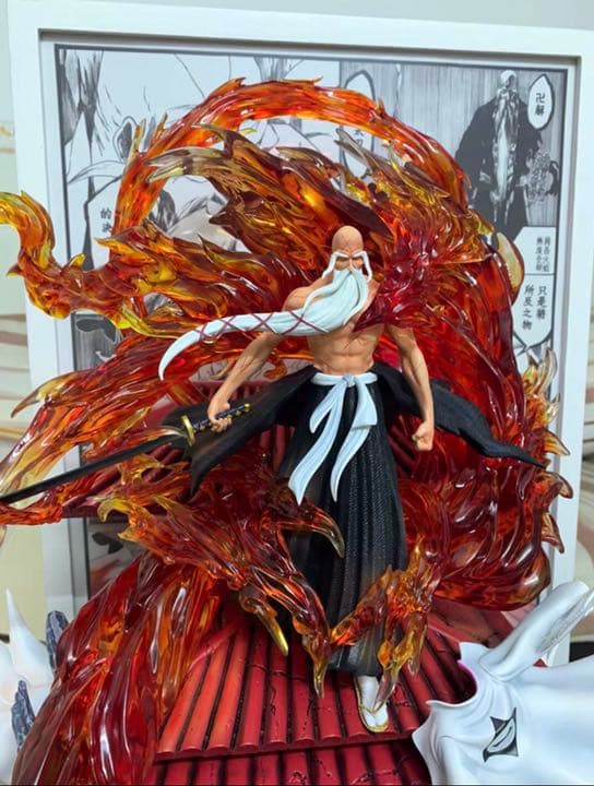 BLEACH 黒衣少年図   山本元柳齋重國ガレージキット ガレキ スタチュー②