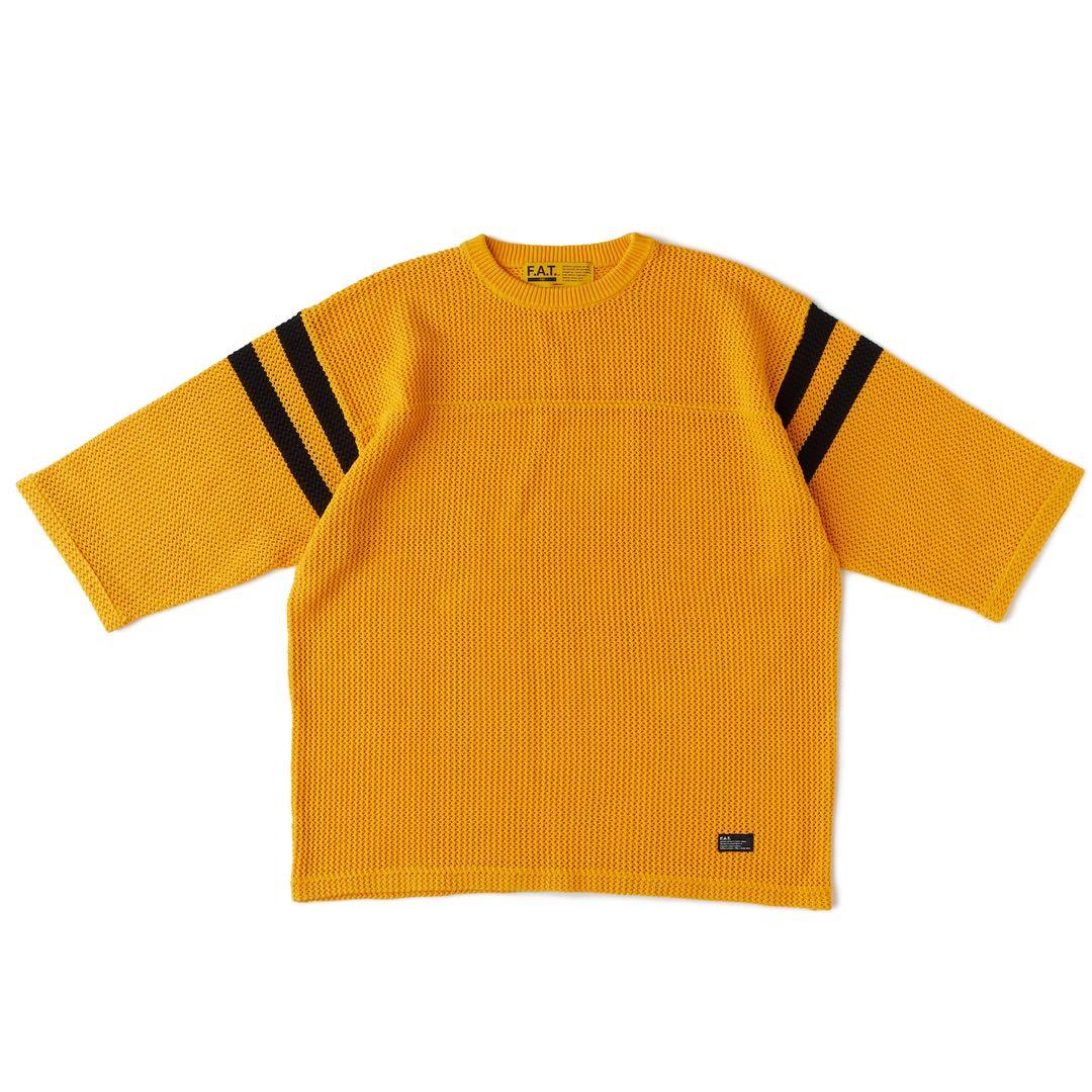 新品 エフエーティー フットボールシャツ FAT イエロー FAT