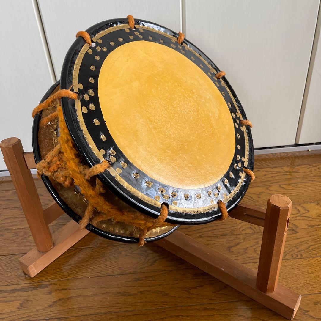 締太鼓、和太鼓、和楽器、バチ、3点セット