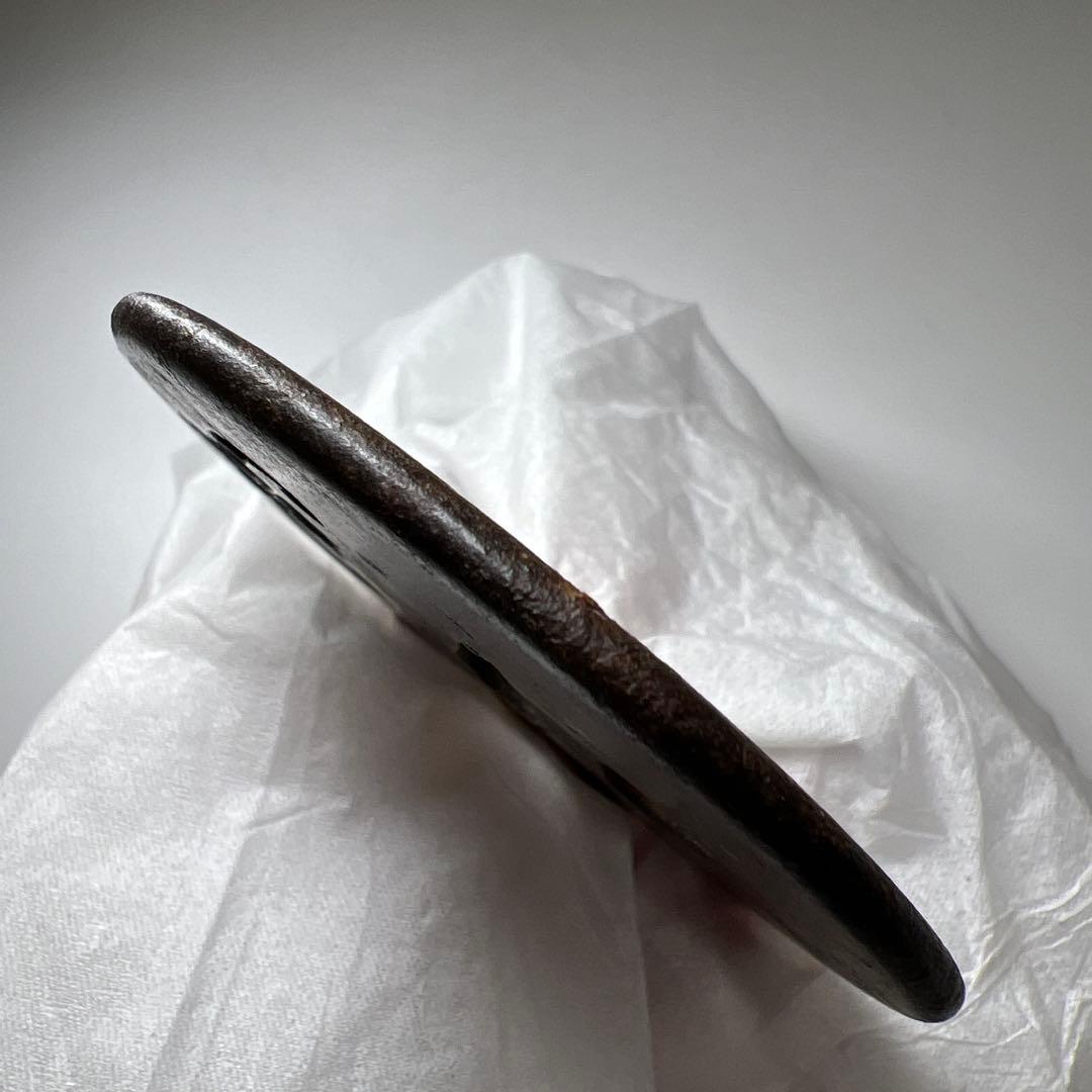 江戸時代　金象嵌　桜紋つば　99g 7㎝　東K8-0205☆2F