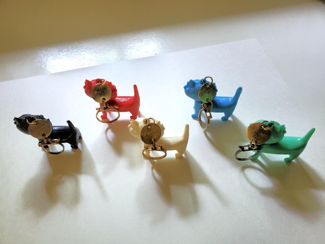 フレンチキーホルダー「Unimel ユニメル」猫 \"5個セット!!\"