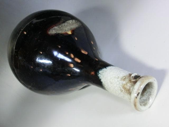 徳利■朝鮮唐津 花生け花瓶 置物 オブジェ 酒器 パンダ柄 古玩 骨董品 名品■